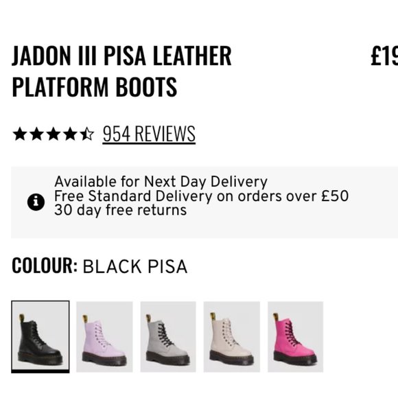 DR. MARTENS JADON III PISA LEATHER PLATFORM BOOTS MSRP$250 RARE FIND - Picture 2 of 14